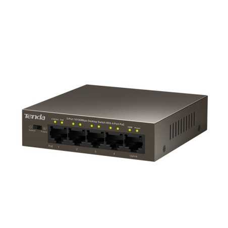 Switch PoE 5 ports 10/100Mbps TEF1105P Tenda