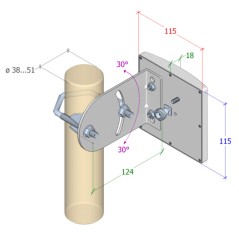 Antena de panel Wi-Fi de 8 dBi para exteriores/interiores de 2,4 GHz