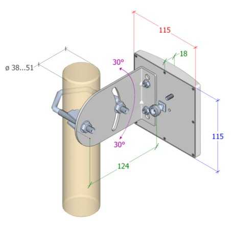 Antena de panel Wi-Fi de 8 dBi para exteriores/interiores de 2,4 GHz