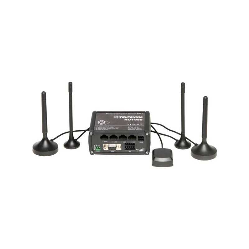 Router Teltonika RUT955 Dual Sim 4G LTE I/O RS232 RS485 y GPS Router Teltonika RUT955 Dual Sim 4G LTE I/O RS232 RS485 y GPS