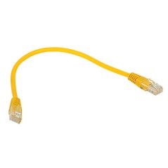 Cavo di rete ethernet patch UTP Cat.5e 0,25m giallo
