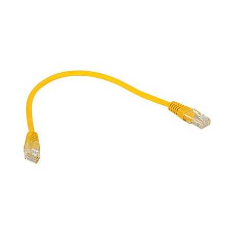 Cavo di rete ethernet patch UTP Cat.5e 0,25m giallo