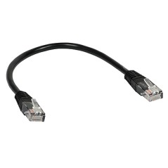 Cavo di rete ethernet patch UTP Cat.5e 0,25m Nero