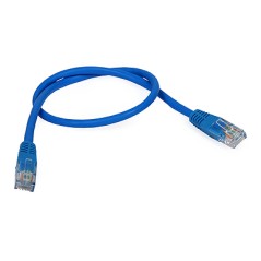 Cavo di rete ethernet patch UTP Cat.5e 0,50m blu