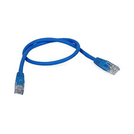 Cavo di rete ethernet patch UTP Cat.5e 0,50m blu