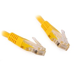 Connettori rj45 cavo di rete ethernet patch UTP Cat.5e 0,50m giallo