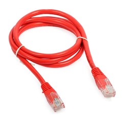 Cavo di rete ethernet patch UTP Cat.5e 1,00m rosso