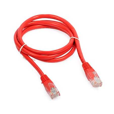 Cavo di rete ethernet patch UTP Cat.5e 1,00m rosso