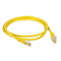 Cavo di rete ethernet patch UTP Cat.5e 1,00m giallo
