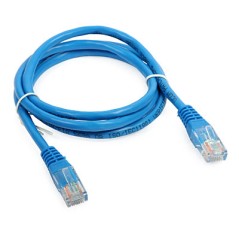 Cavo di rete ethernet patch UTP Cat.5e 1,00m blu