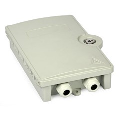 Box ottico di distribuzione fibra ottica FTTH da esterno a muro con serratura