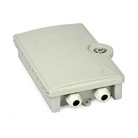 Fiber Optic FTTH Distribution Box ULTIMODE TB-04B (wall-mounted) with lockable door