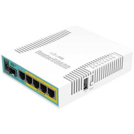 hEX PoE router con 5 porte Gigabit RB960PGS MikroTik.