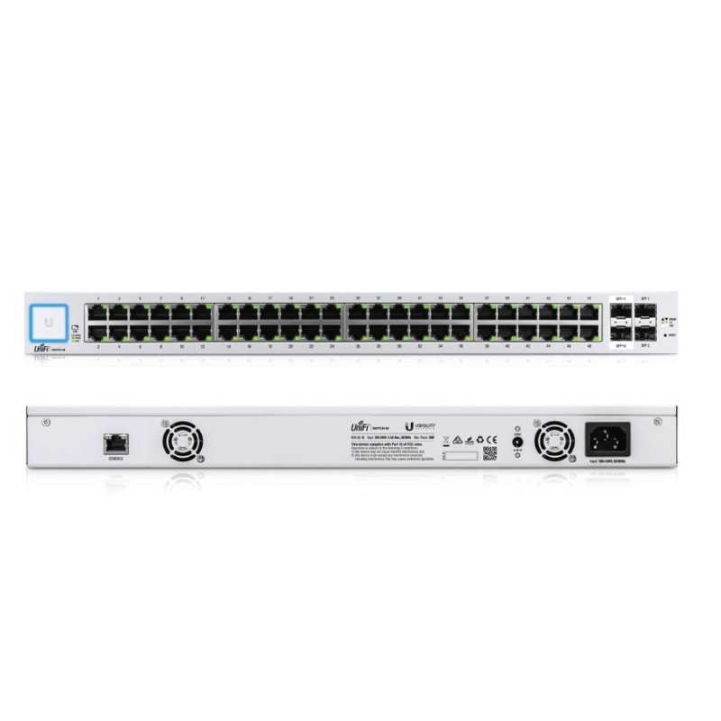 Switch UniFi 48 puertos PoE Gigabit + 2 SFP + 2 SFP+ US-48-750W Ubiquiti