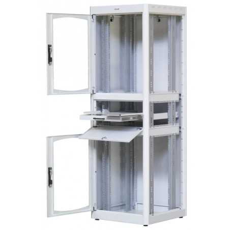 Armadio rack 600x600 38U 19" con ripiano per tastiera colore grigio