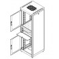 Armadio rack 600x600 38U 19" con ripiano per tastiera colore grigio Armadio rack 600x600 38U 19" con ripiano per tastiera colore grigio