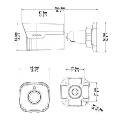 Telecamera IP 2MP bullet H.265 PoE ottica fissa 4mm F1,8 con visione nottura UNV