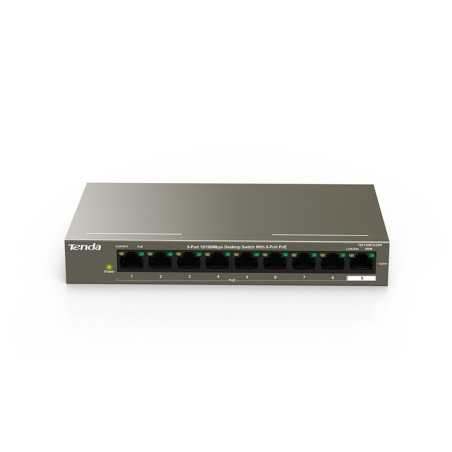 TEF1109P switch PoE 9 porte 10/100 di cui 8 PoE Tenda