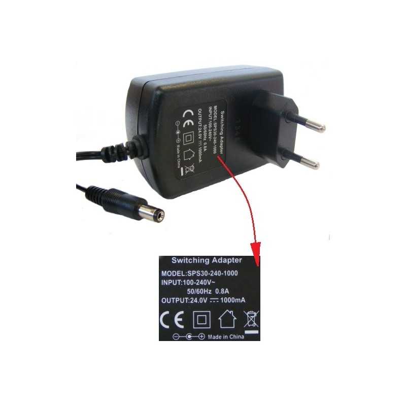Fuente de alimentación 24V 1A compatible con MikroTik Fuente de alimentación 24V 1A compatible con MikroTik