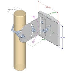 14dBi 5GHz Panelantenne mit RP-SMA Anschluss