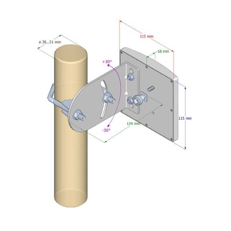 CPE 140Mbps 5GHz con connettore RP-SMA e alimentatore