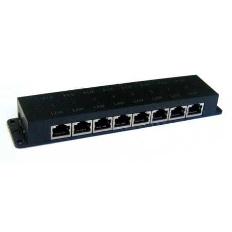 Pannello PoE passivo 8 porte ethernet 10/100Mbps