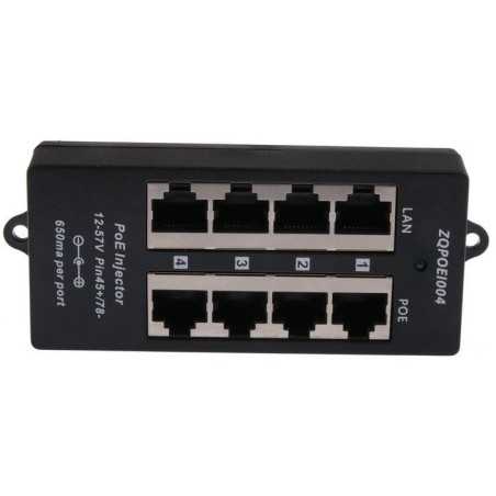 Pannello PoE passivo 4 porte ethernet 10/100Mbps