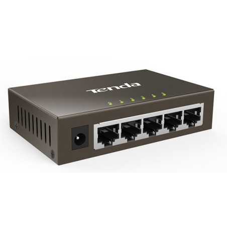 Switch metálico Gigabit de 5 puertos TEG1005D con protección Tenda 6KV