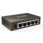 Switch metálico Gigabit de 5 puertos TEG1005D con protección Tenda 6KV Switch metálico Gigabit de 5 puertos TEG1005D con protección Tenda 6KV