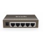 Switch metálico Gigabit de 5 puertos TEG1005D con protección Tenda 6KV Switch metálico Gigabit de 5 puertos TEG1005D con protección Tenda 6KV