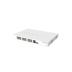 CRS328-24P-4S+RM Switch PoE 24 puertos Gigabit + 4 puertos SFP+ Arranque dual MikroTik