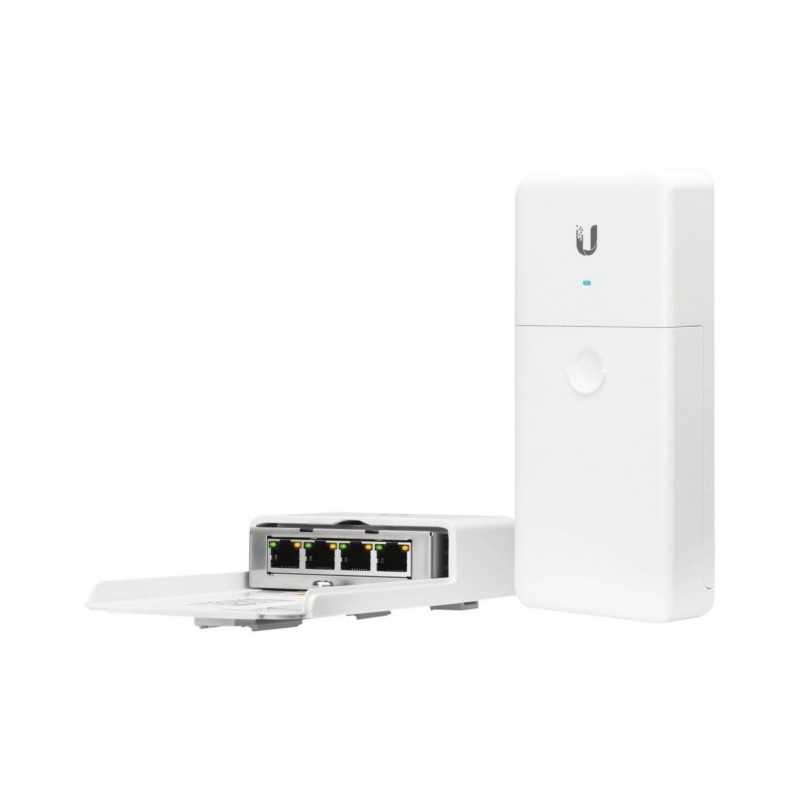 NanoSwitch N-SW Conmutador exterior Ubiquiti Gigabit PoE de 4 puertos NanoSwitch N-SW Conmutador exterior Ubiquiti Gigabit PoE de 4 puertos
