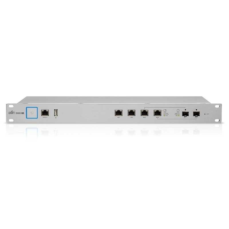 USG-PRO-4 UniFi Security Gateway PRO Routeur 2 ports LAN Gigabit 2 ports WAN combinés Gigabit/SFP 1 port série Console Ubiquiti