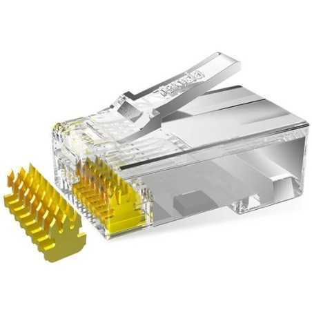 100 connecteurs RJ5 plaqués or pour câble UTP cat. 5e Tenda