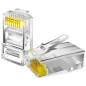 100x connecteurs RJ5 plaqués or pour câble UTP cat. 5e Tente