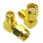 Adaptador Angular 90° RP-SMA Macho - RP-SMA Hembra