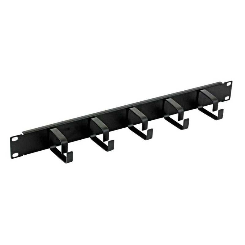 Panel horizontal cable management 7 rings 1U for rack 19"