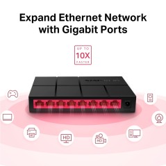 porte gigabit MS108G Mercusys