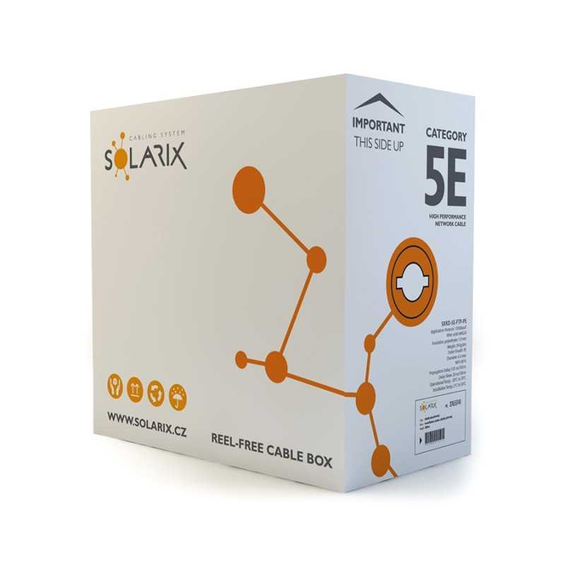Bobina de 305m cable de red exterior FTP Cat 5e blindado hasta 1Gbps en cobre puro Bobina de 305m cable de red exterior FTP Cat 5e blindado hasta 1Gbps en cobre puro