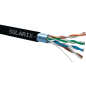 Cable de red blindado FTP cat5e de cobre puro para exteriores hasta 1 Gbps - bobina de 100 m