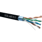 Cable de red blindado FTP cat5e de cobre puro para exteriores hasta 1 Gbps - bobina de 100 m Cable de red blindado FTP cat5e de cobre puro para exteriores hasta 1 Gbps - bobina de 100 m