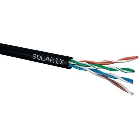 Cable red exterior cat 5e UTP en cobre puro hasta 1Gbps - bobina 100m