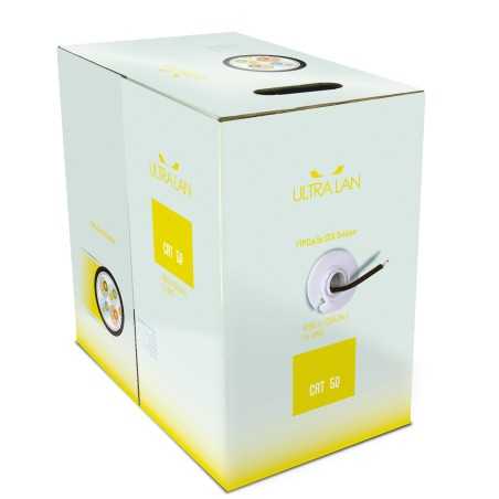 Cable de red LAN FTP Cat5e exterior blindado con doble cubierta 305m