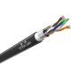 Cavo di rete lan schermato cat 5e FTP da esterno CCA con doppio rivestimento matassa 305m
