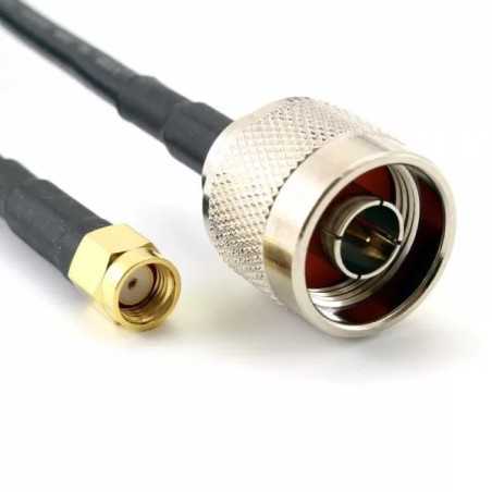 WiFi antenna extension cable SLL240 / RF240 RP-SMA male → N male