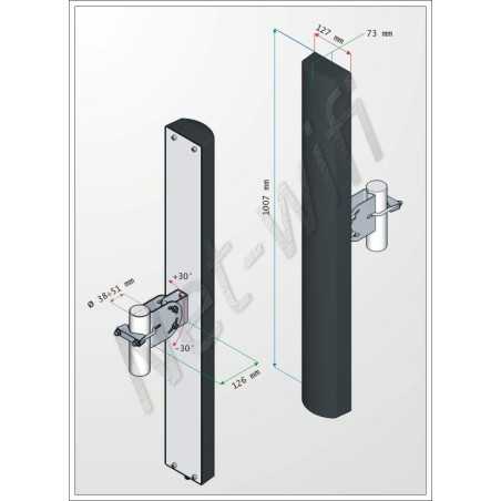 Antenne professionnelle SECTORIELLE 17 dBi 2.4GHz V