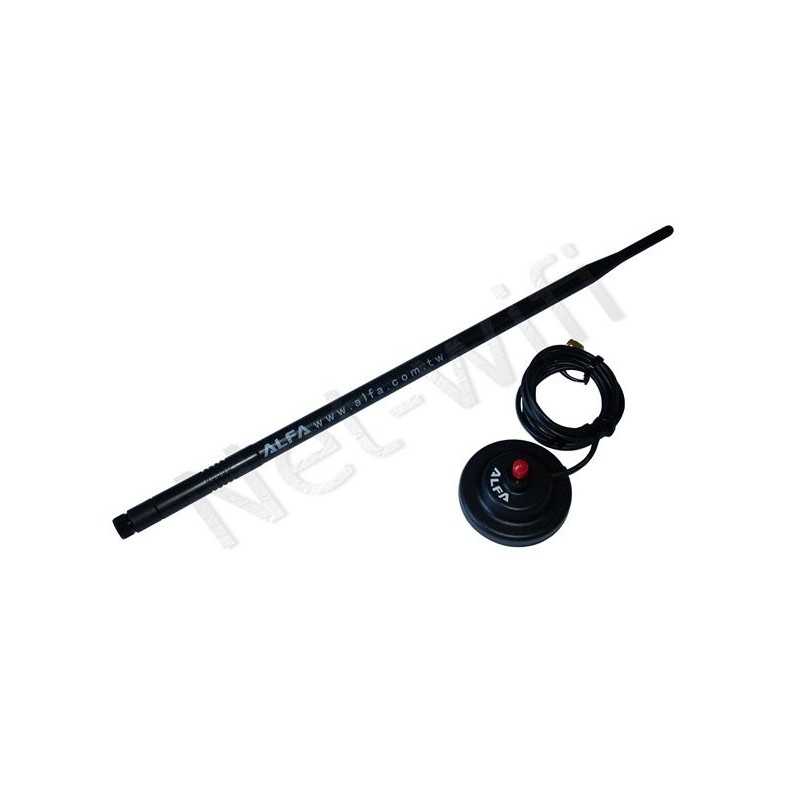 Antenne Wi-Fi Alfa Network ARS-N19MBP 9dBi + base magnétique Antenne Wi-Fi Alfa Network ARS-N19MBP 9dBi + base magnétique