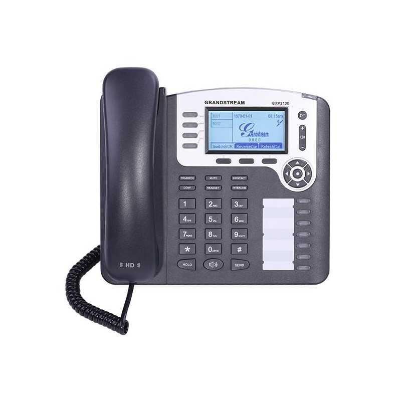 Téléphone IP Grandstream GXP2100 HD - 4 lignes SIP - PoE Téléphone IP Grandstream GXP2100 HD - 4 lignes SIP - PoE