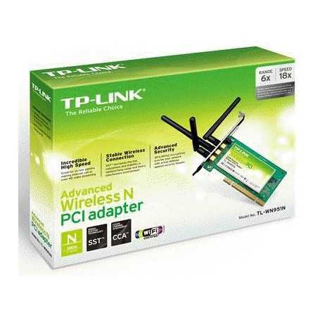 Tarjeta wifi tp-link TL-WN951N 300Mbps MIMO 3x3 PCI