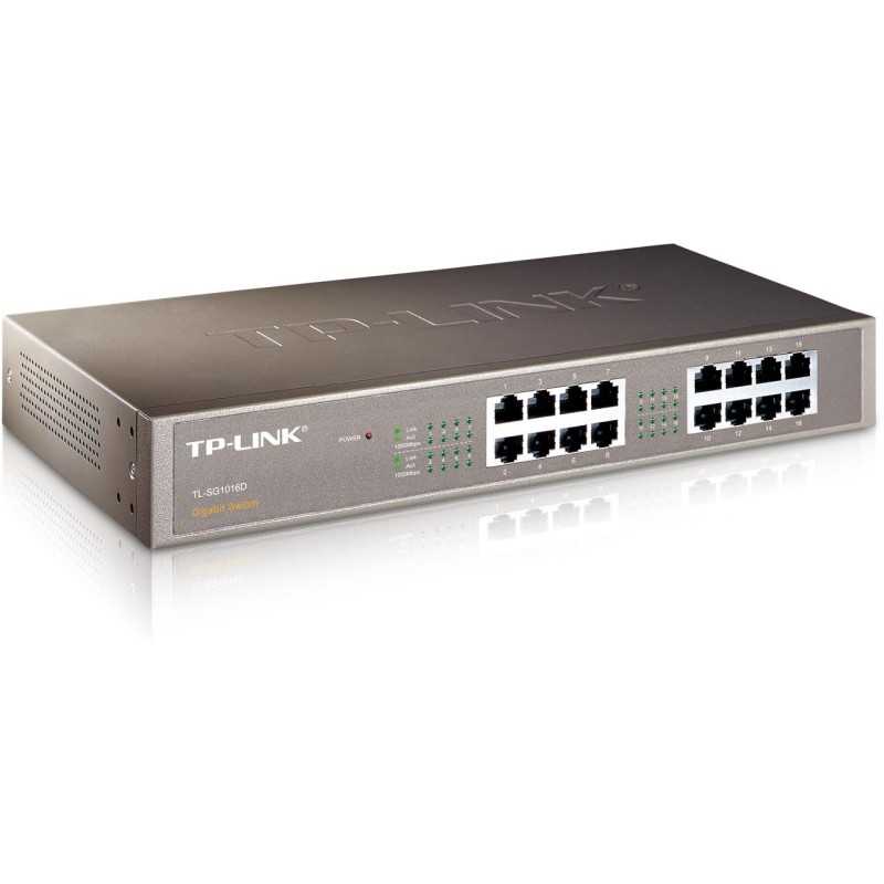 Conmutador Gigabit de 16 puertos TL-SG1016D 10/100/1000Mbps Tp-link